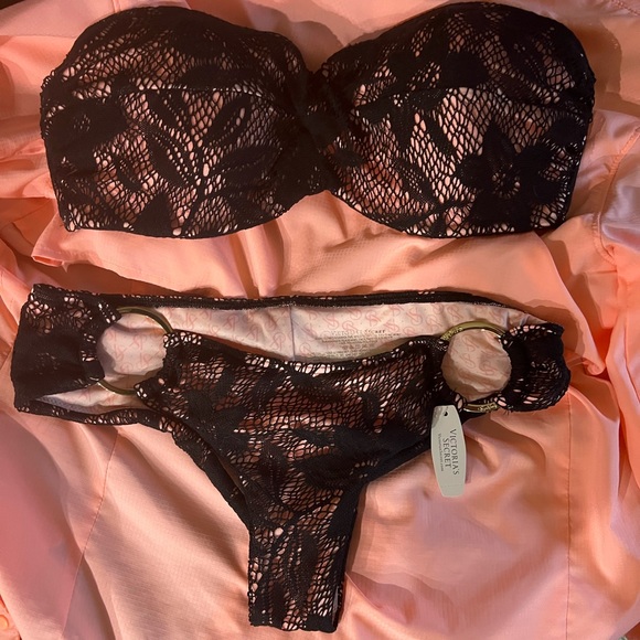 NWT Victorias Secret Very Sexy Crochet Bikini 34dd/S bottom - Picture 1 of 3
